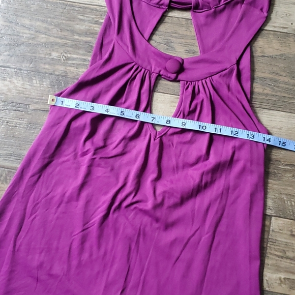 La Befana Open Back Longline Halter Tank Magenta - Picture 5 of 6